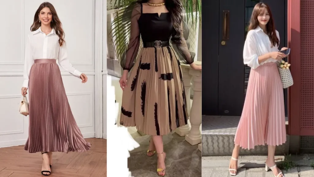 प्लेटेड स्कर्ट