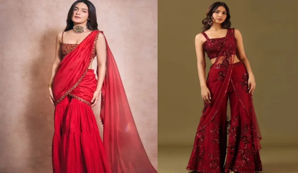 शरारा साड़ी