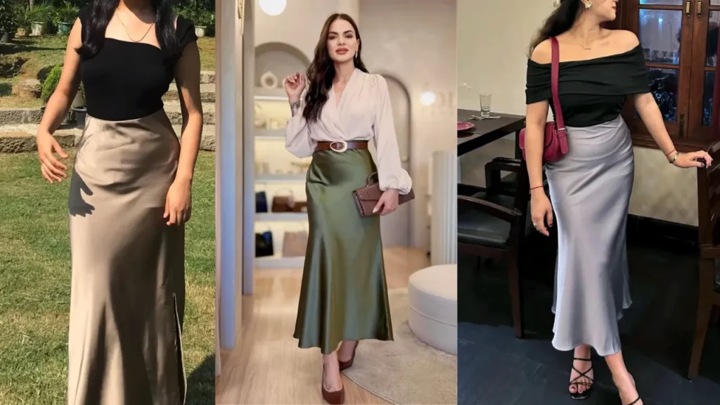 साटन स्कर्ट