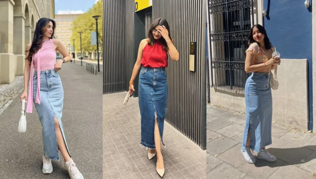 डेनिम स्कर्ट