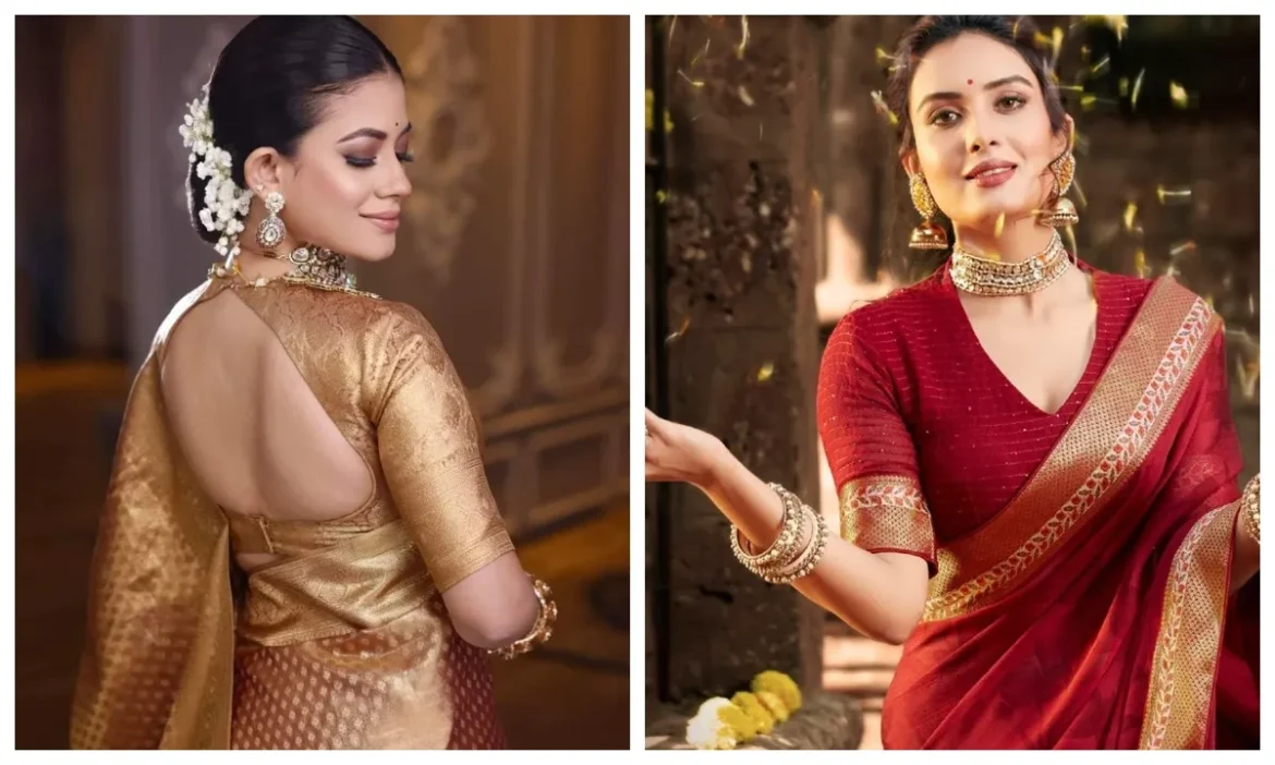 Be it a wedding or mehendi function, these 6 hot trending blouse designs will look amazing with Banarasi saree.
