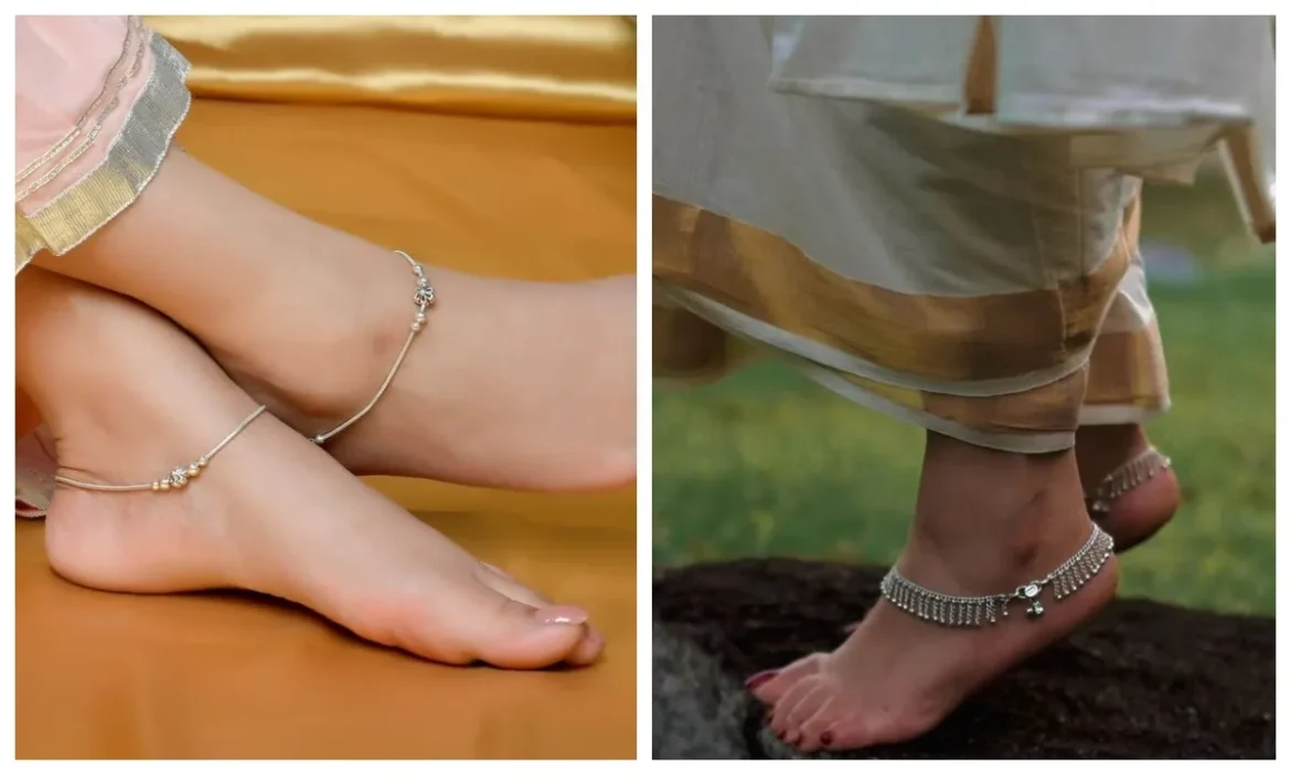 Your courtyard will resonate with the sound of Cham Cham on Karva Chauth, 6 silver anklets that will put traditional charm in your ethnic look

