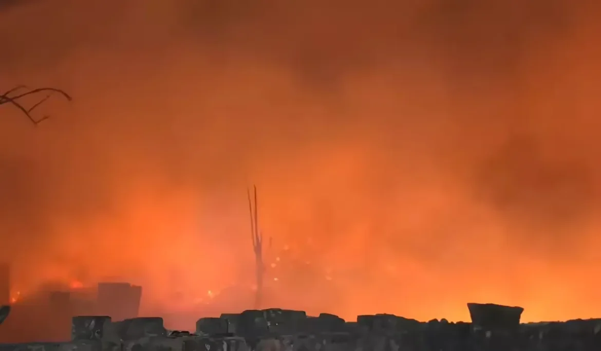 A massive fire broke out near Rithala Metro Station in Delhi, hundreds of slums burnt to ashes, one dead.
