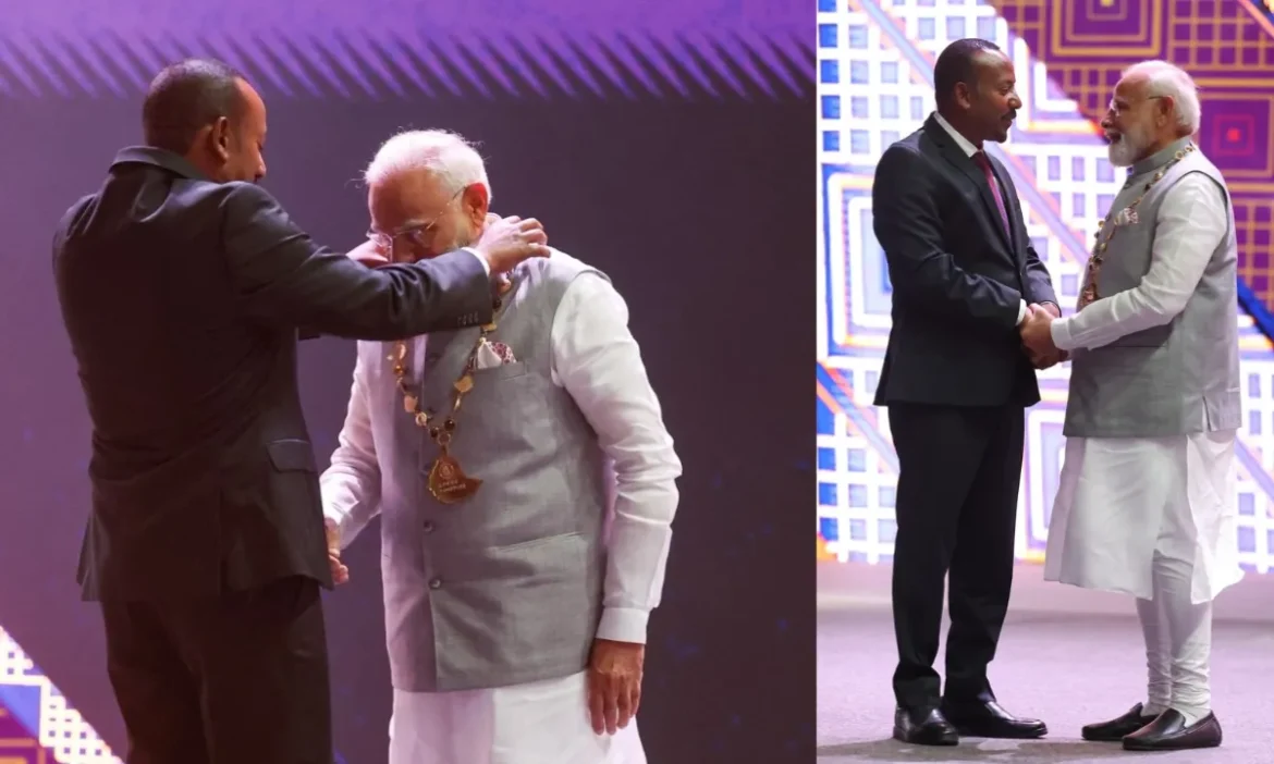 पीएम मोदी को मिला इथियोपिया का 'द ग्रेट ऑनर निशान'