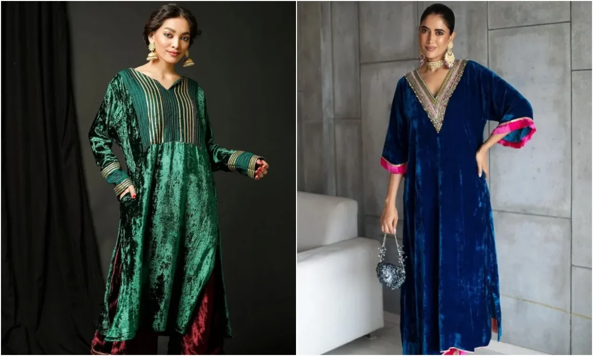 शादी में पहने Velvet Kurta Set और लगें दुल्हन से भी खूबसूरत