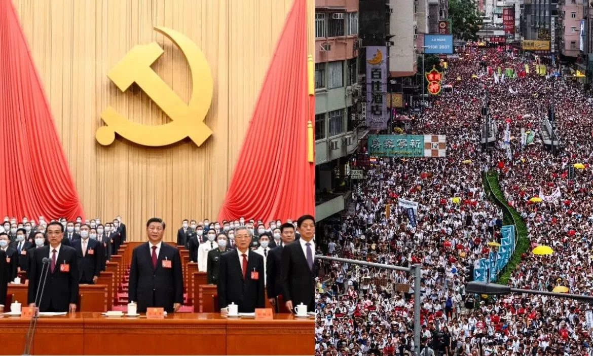 हांगकांग में लोकतंत्र को किया समर्थन