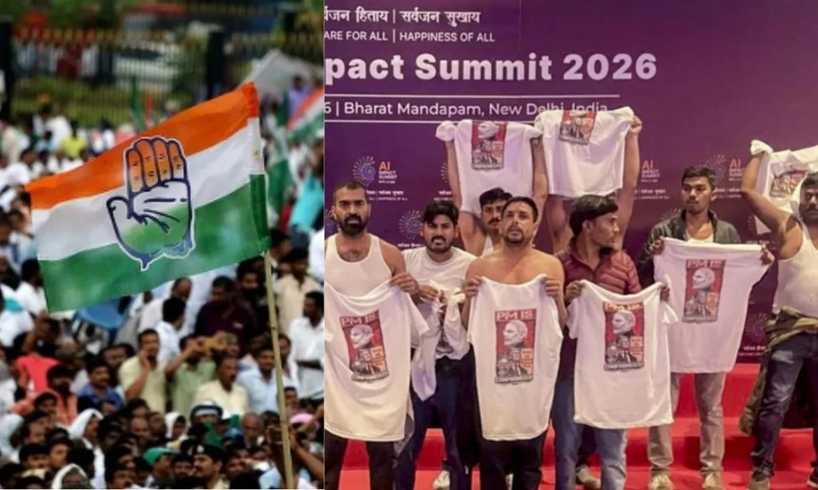 AI Summit Protest में कार्यकर्ताओं का कांग्रेस ने किया बचाव