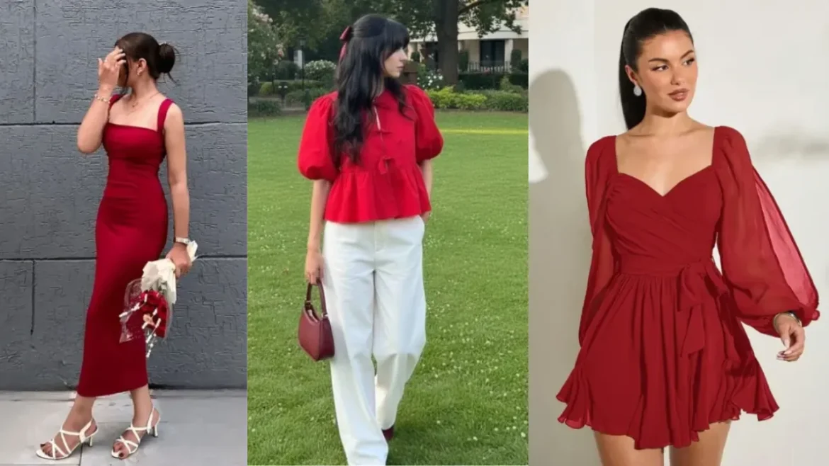 रेड गॉर्जियस ड्रेस में करें Slay