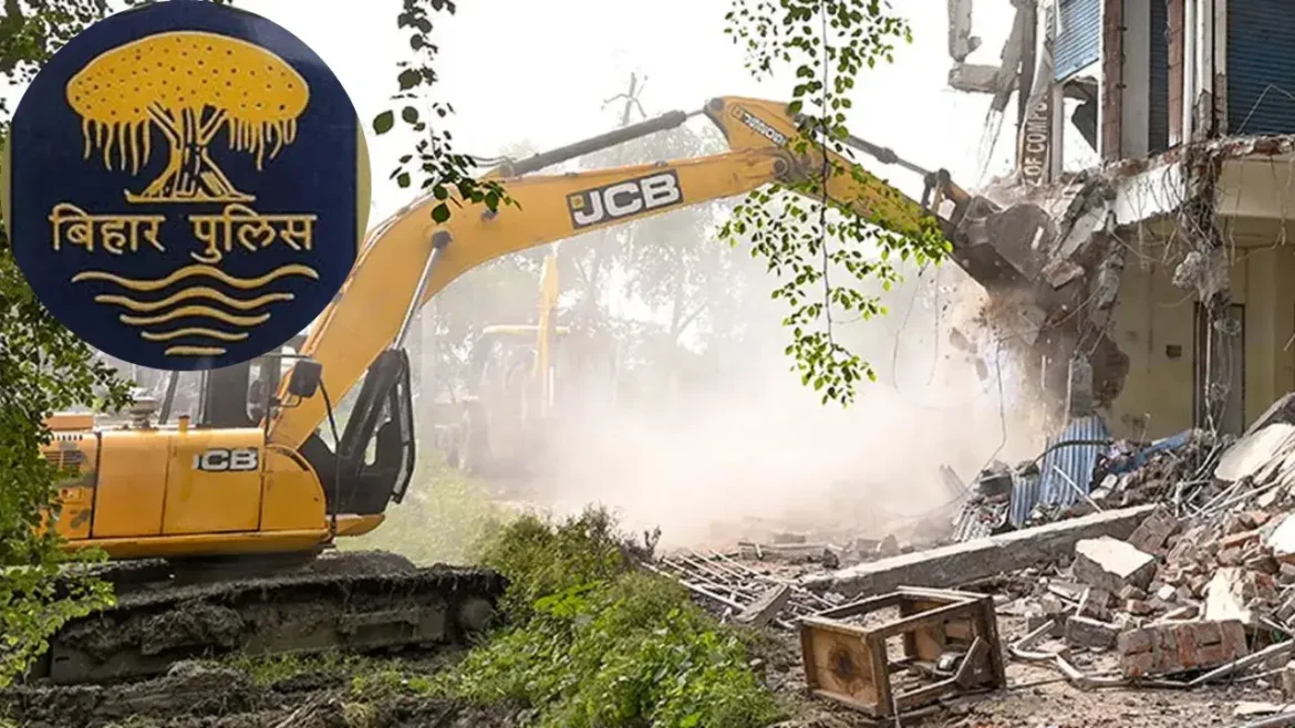लव जिहाद के आरोपी के घर चला पुलिस का बुलडोजर