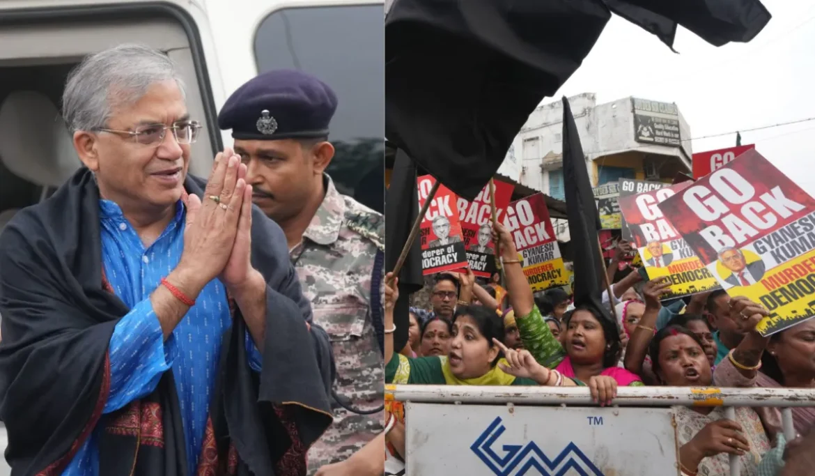 CEC ज्ञानेश कुमार को दिखाया काला झंडा