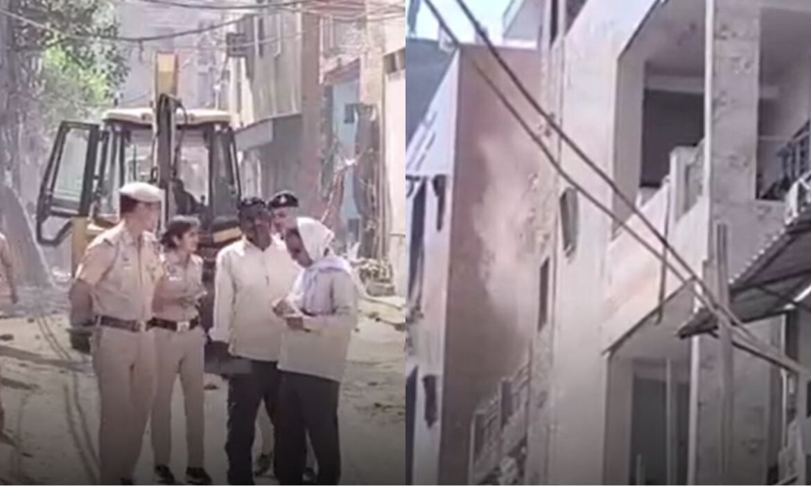 उत्तर नगर हत्याकांड मामले में चला बुलडोजर