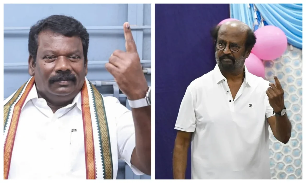 Tamil Nadu में लोकतंत्र का त्योहार, रजनीकांत से विजय तक, पोलिंग बूथ पर लगा स्टार्स का मेला