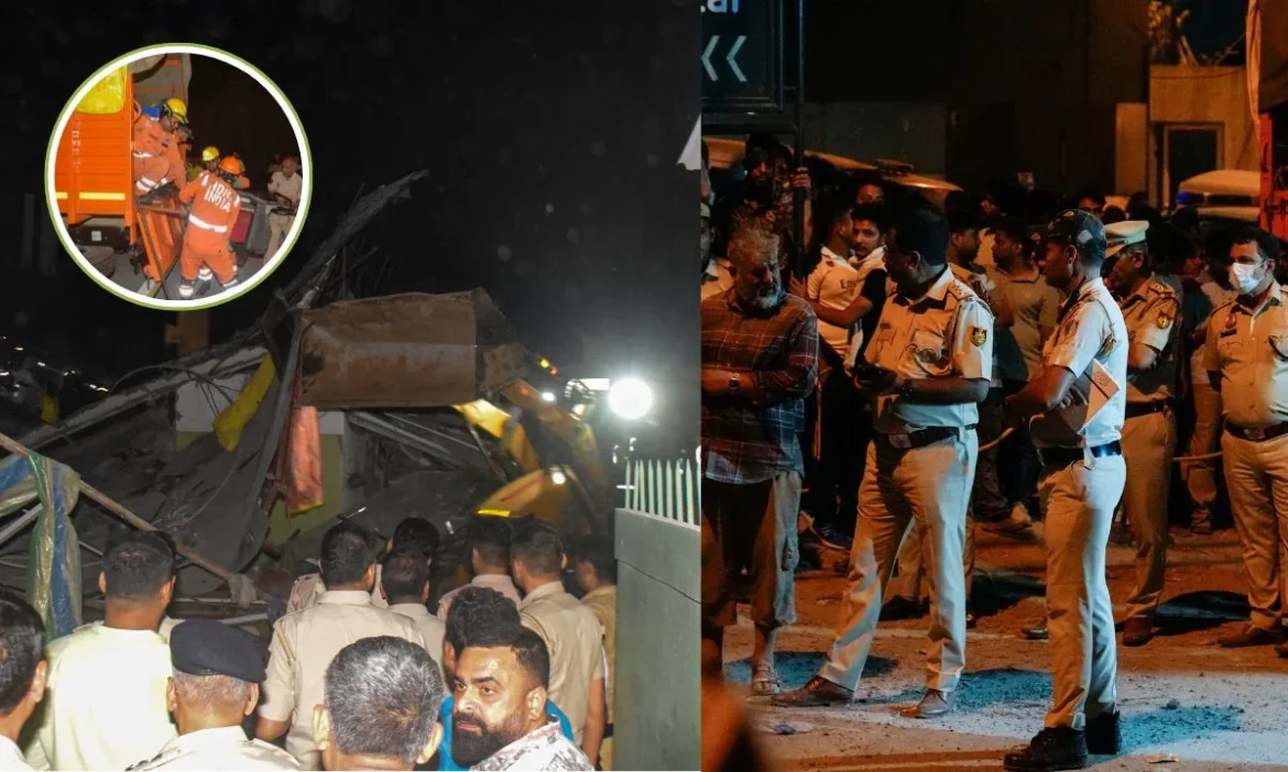 साकेत में 5 मंजिला इमारत गिरी