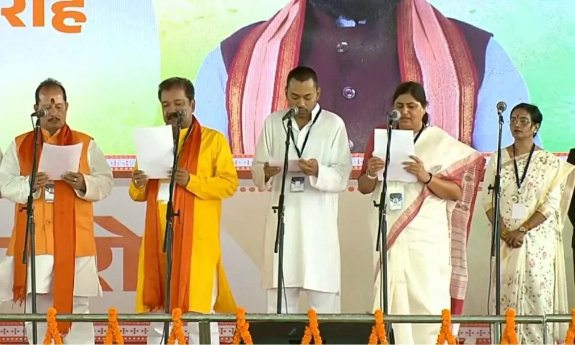 निशांत कुमार समेत 32 मंत्रियों ने ली शपथ