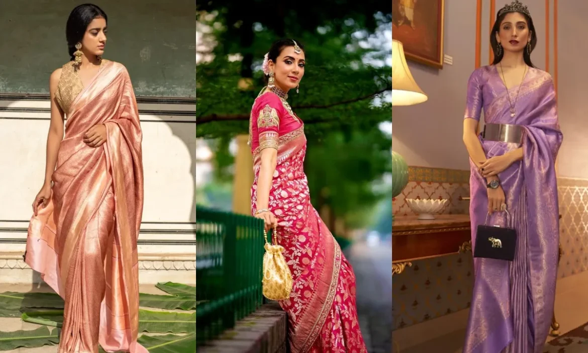 Banarasi Saree के साथ सही ब्लाउज और जूलरी से पाएं रॉयल लुक