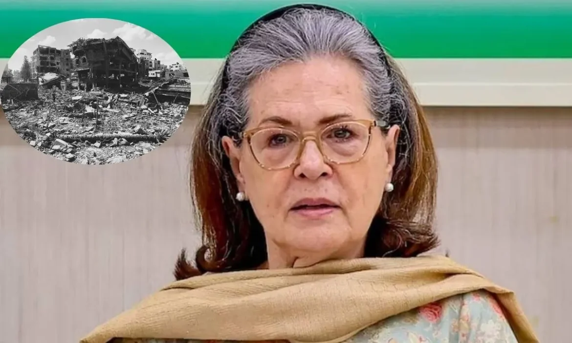 आवाज न उठाने पर सोनिया ने की सरकार की आलोचना