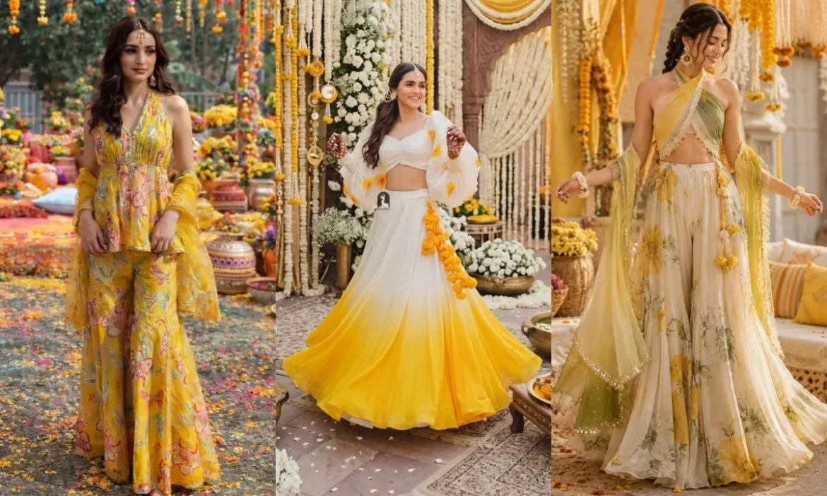 आउटडोर फंक्शन के लिए पहने ये Haldi Outfits, लुक बनेगा सुपरहिट