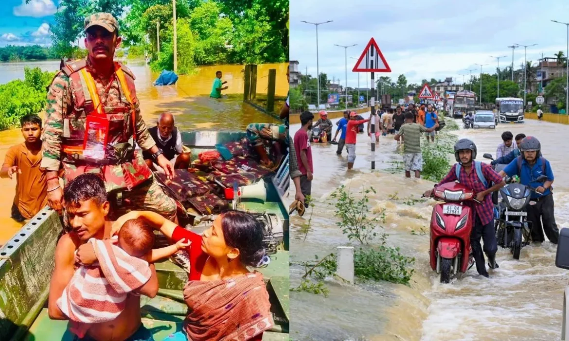 बाढ़ से बिगड़ते हालात में सेना ने संभाला मोर्चा