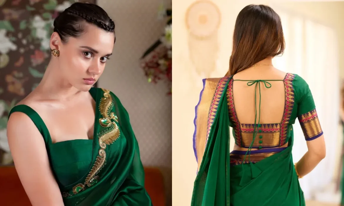 सावन में Green Blouse के ये 6 फ्रंट और बैक डिजाइन करें ट्राई
