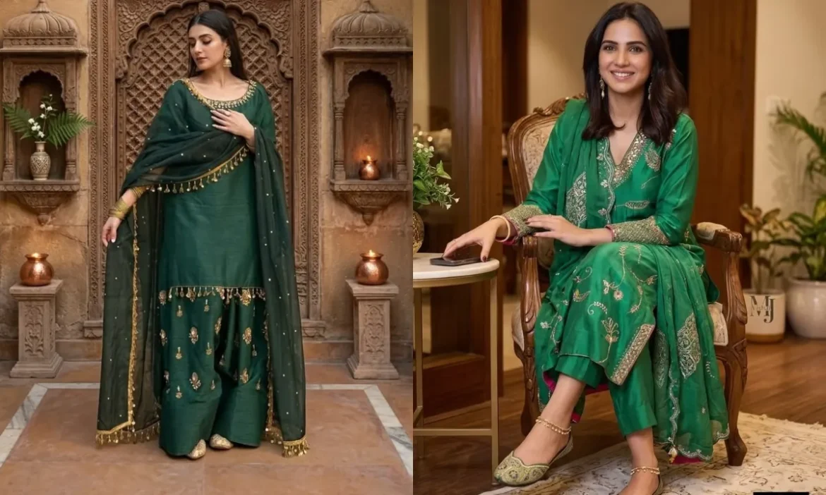 Sawan के महीने में पहने Green Suit के ये 6 लेटेस्ट डिजाइन